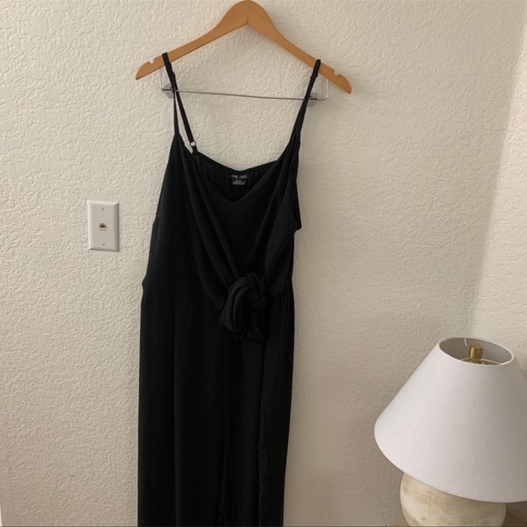 City Chic Black Front Tie Jumpsuit size 22 - Picture 2 of 10